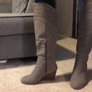 Jasmin Knee High Wedge Boots